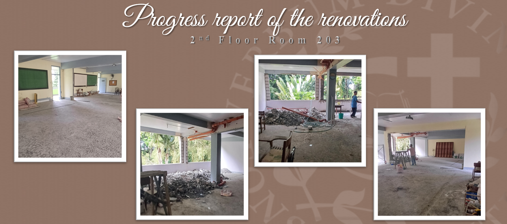 Progress report of the renovations (2nd Floor Room 203)